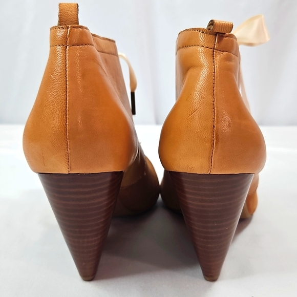 Pilcro and the Letterpress Tan Heeled Wedge  Boots Size 11 - Picture 6 of 8